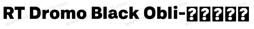 RT Dromo Black Obli字体转换